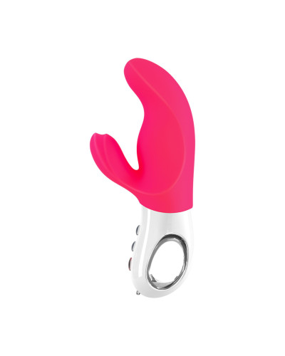 Вібратор-кролик Fun Factory MISS BI pink/white, 2 незалежні мотори, діаметр 4,2 см - Фото №4