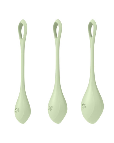 Набор йони бусин Satisfyer Yoni Power 2 Light Green (мятая упаковка!!!) - Фото №1