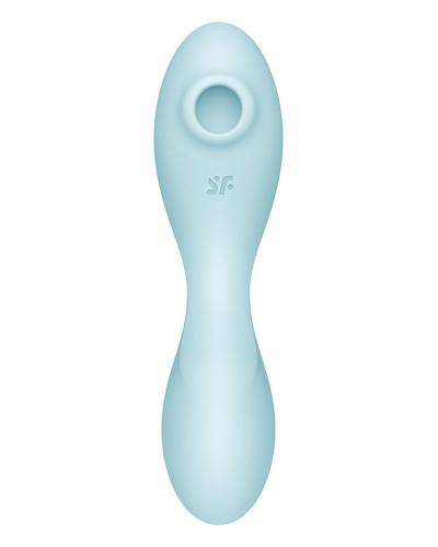 Вакуумний смарт-стимулятор із вібрацією Satisfyer Curvy Trinity 5 (Blue) (м'ята упаковка!!!) - Фото №3
