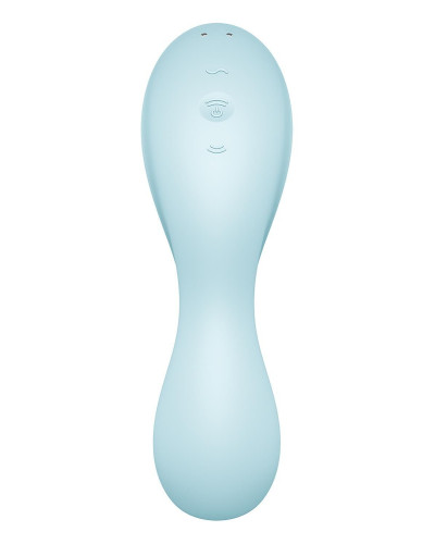 Вакуумний смарт-стимулятор із вібрацією Satisfyer Curvy Trinity 5 (Blue) (м'ята упаковка!!!) - Фото №7