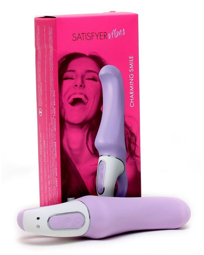 Мощный вибратор Satisfyer Vibes Charming Smile с гибким стволом, литой силикон, 12 режимов работы - Фото №4