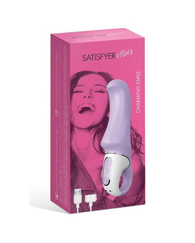 Мощный вибратор Satisfyer Vibes Charming Smile с гибким стволом, литой силикон, 12 режимов работы - Фото №5