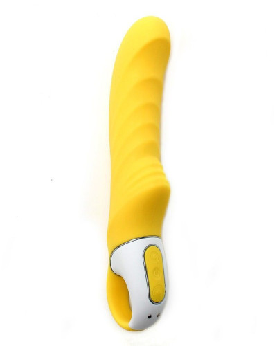 Потужний вібратор Satisfyer Vibes Yummy Sunshine з гнучким стовбуром і стимул. рельєфом, 12 режимів - Фото №1