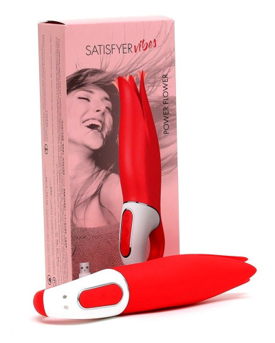 Мощный вибратор Satisfyer Vibes Power Flower с нежными трепещущими лепестками, 12 режимов работы - Фото №4