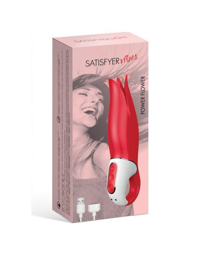 Мощный вибратор Satisfyer Vibes Power Flower с нежными трепещущими лепестками, 12 режимов работы - Фото №5