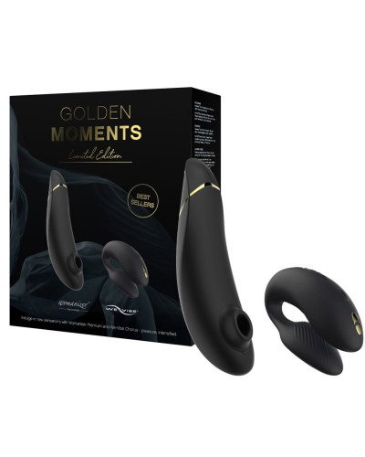 Премиальный подарочный набор Golden Moments: Womanizer Premium и We-Vibe Chorus Black - Фото №1