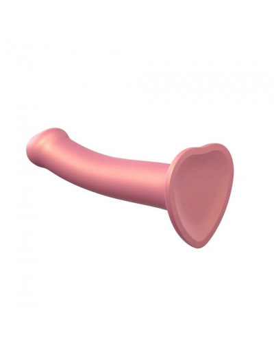 Насадка для страпона Strap-On-Me Mono Density Dildo Rose M, диам. 3,3см, однослойный силикон, гибкий - Фото №2