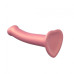 Насадка для страпона Strap-On-Me Mono Density Dildo Rose M, диам. 3,3см, однослойный силикон, гибкий - Фото №2