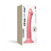 Насадка для страпона Strap-On-Me Mono Density Dildo Rose M, диам. 3,3см, однослойный силикон, гибкий - Фото №4