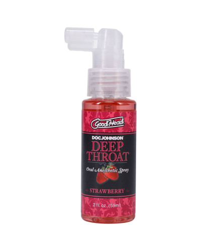 Розпродаж! Спрей для мінету Doc Johnson GoodHead DeepThroat Spray - Strawberry 59мл (термін 09.25) - Фото №1