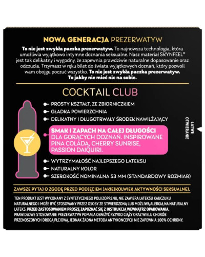 Презервативи SKYN Cocktail Club 3 шт, смаки Pina Colada, Cherry Sunrise та Passion Daiquiri - Фото №3