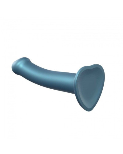 Насадка для страпону Strap-On-Me Mono Density Dildo M Blue, діам. 3,3 см, одношаровий силікон, гнучк - Фото №2