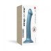 Насадка для страпону Strap-On-Me Mono Density Dildo M Blue, діам. 3,3 см, одношаровий силікон, гнучк - Фото №3