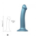 Насадка для страпону Strap-On-Me Mono Density Dildo M Blue, діам. 3,3 см, одношаровий силікон, гнучк - Фото №4