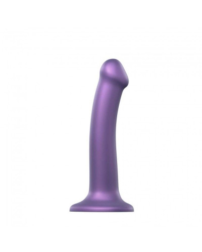Насадка для страпона Strap-On-Me Mono Density Dildo Violet M, диам. 3,3см, однослойный силикон, гибк - Фото №1