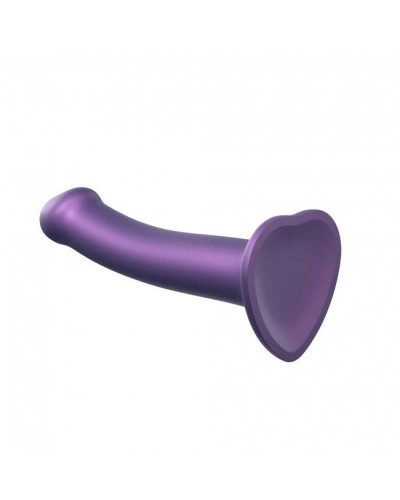 Насадка для страпона Strap-On-Me Mono Density Dildo Violet M, диам. 3,3см, однослойный силикон, гибк - Фото №2
