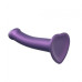 Насадка для страпона Strap-On-Me Mono Density Dildo Violet M, диам. 3,3см, однослойный силикон, гибк - Фото №2