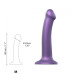 Насадка для страпона Strap-On-Me Mono Density Dildo Violet M, диам. 3,3см, однослойный силикон, гибк - Фото №3