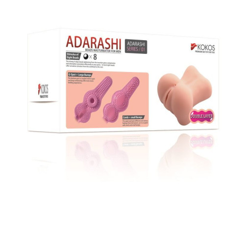 Мастурбатор-вагіна двошаровий Kokos Adarashi -1 Double Layer doggy-style