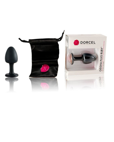 Анальна пробка Dorcel Geisha Plug Ruby L з кулькою всередині, створює вібрації, макс. діаметр 4 см - Фото №3