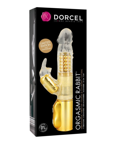 Вибратор-кролик Dorcel Orgasmic Rabbit Gold с жемчужным массажем - Фото №2