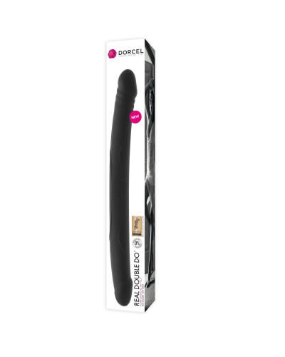 Фалоімітатор двосторонній Dorcel Real Double Do Black, діаметр 4 см, довжина 42 см - Фото №2