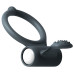 Эрекционное кольцо Dorcel Power Clit Black V2 с вибрацией, с язычком со щеточкой - Фото №1