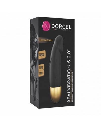 Вібратор Dorcel Real Vibration S Gold 2.0, діаметр 3,7см, перезаряджуваний, для точки G - Фото №4
