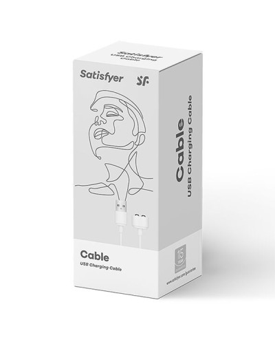 Зарядка (запасний кабель) для іграшок Satisfyer USB charging cable White - Фото №3