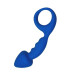 Анальная пробка Adrien Lastic Budy Blue со стимулирующей ножкой, макс. диаметр 2,5см - Фото №1