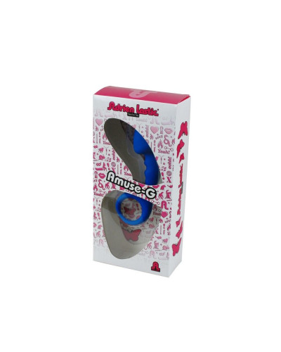Анальная пробка Adrien Lastic Budy Blue со стимулирующей ножкой, макс. диаметр 2,5см - Фото №3