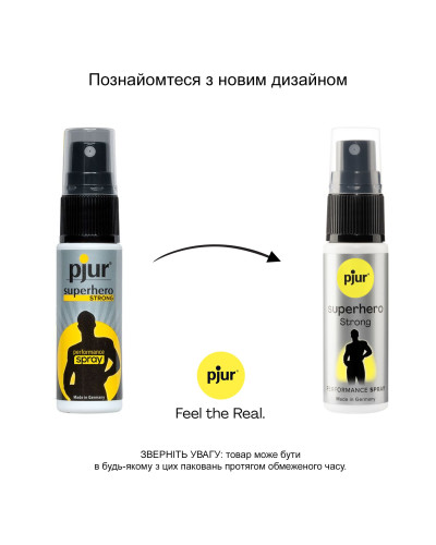 Пролонгирующий спрей pjur Superhero Strong Spray 20 ml, с экстрактом имбиря, впитывается в кожу - Фото №3