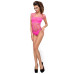 Бодистокинг Passion BS035 pink, боди, имитация топа и трусиков - Фото №2