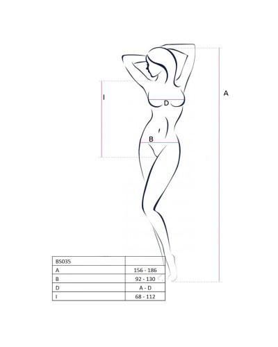 Бодистокинг Passion BS035 pink, боди, имитация топа и трусиков - Фото №4