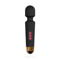 Мини-вибромассажер Dorcel Wand Wanderful Black мощный, водонепроницаемый, 18 режимов работы