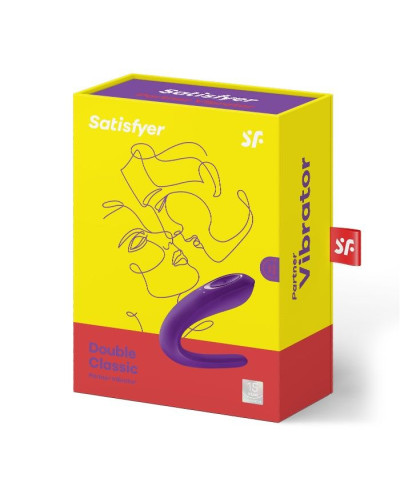 Вибратор для пар Satisfyer Double Classic с одним моторчиком - Фото №3