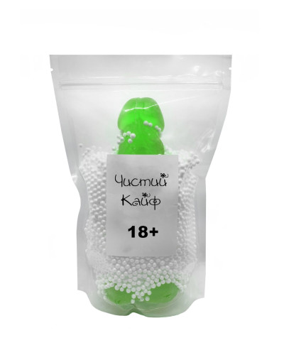 Крафтове мило-член із присоскою Чистый Кайф Green size XL, натуральне - Фото №4