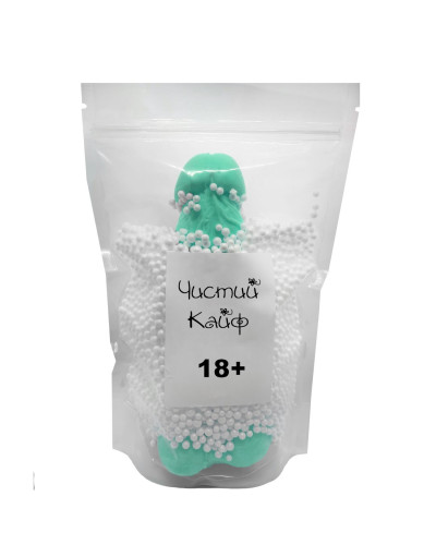 Крафтовое мыло-член с присоской Чистий Кайф Turquoise size XL, натуральное - Фото №4