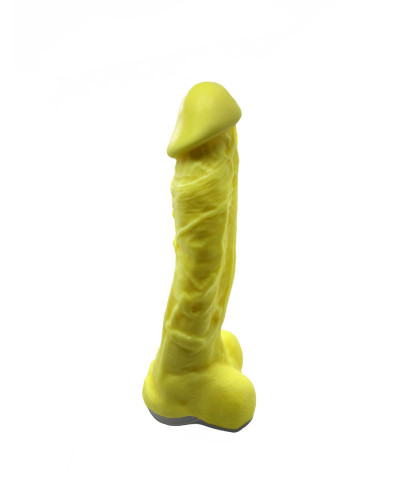 Крафтовое мыло-член с присоской Чистий Кайф Yellow size XL, натуральное - Фото №1