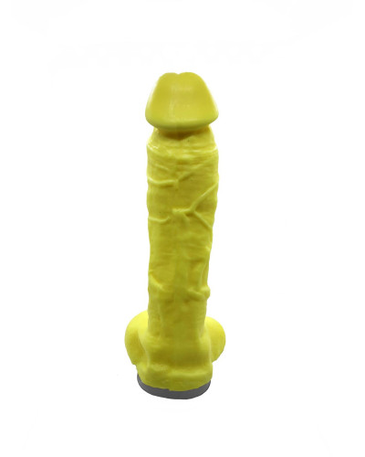 Крафтовое мыло-член с присоской Чистий Кайф Yellow size XL, натуральное - Фото №3