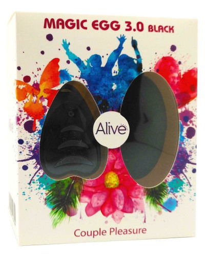 Виброяйцо Alive Magic Egg 3.0 Black с пультом ДУ, на батарейках - Фото №2