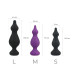 Анальна пробка Adrien Lastic Amuse Big Black (L) з двома переходами, макс. діаметр 4,4 см - Фото №4