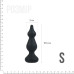 Анальна пробка Adrien Lastic Amuse Mini Black (S) з двома переходами, макс. діаметр 3 см - Фото №2