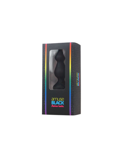 Анальна пробка Adrien Lastic Amuse Mini Black (S) з двома переходами, макс. діаметр 3 см - Фото №3