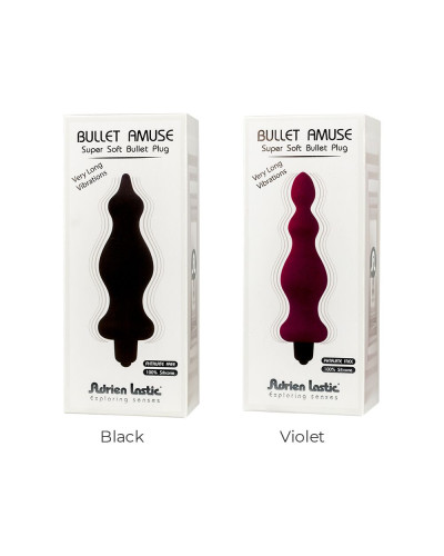 Анальна пробка з вібрацією Adrien Lastic Bullet Amuse Purple, макс. діаметр 3,9 см - Фото №6