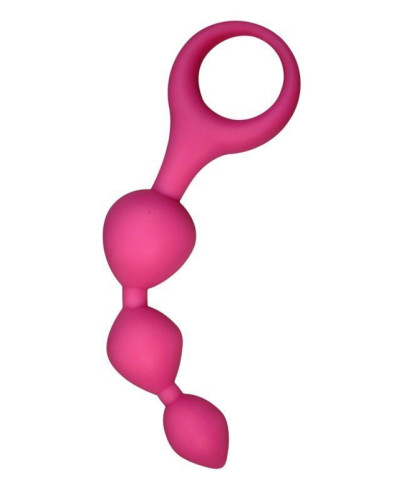 Анальні кульки Alive Triball Pink, силікон макс. діаметр 2 см - Фото №1