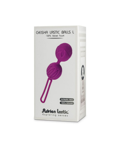 Вагінальні кульки Adrien Lastic Geisha Lastic Balls BIG Pink (L), діаметр 4 см, вага 90 гр - Фото №3