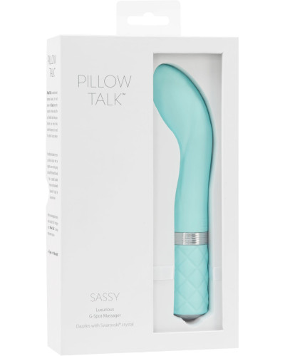 Розкішний вібратор Pillow Talk - Sassy Teal з кристалом Сваровські для точки G, подарункова упаковка - Фото №7