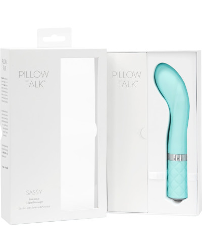 Розкішний вібратор Pillow Talk - Sassy Teal з кристалом Сваровські для точки G, подарункова упаковка - Фото №10
