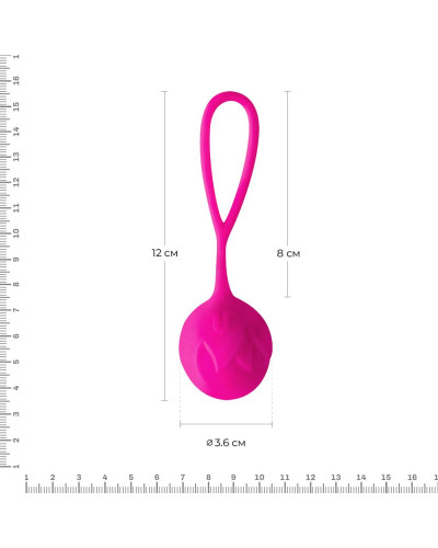 Вагинальные шарики Adrien Lastic Geisha Lastic Balls Mía Magenta (L), диаметр 4 см, масса 42 г - Фото №2